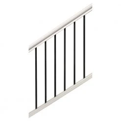 Cheapest 🔥 Premium 3 in x 68.35 in. x 36 in. White and Black Composite Stair Rail by SIXTH AVENUE BUILDING PRODUCTS SUPPLYING THE WORLD ✨