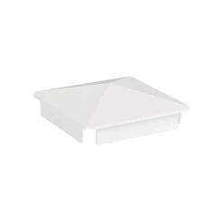 Flash Sale ✔️ 5 in. x 5 in. White Internal Vinyl Post Top by Barrette Outdoor Living 🌟