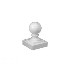 Cheap 😀 2 in. x 2 in. White Aluminum Ball Post Top by Barrette Outdoor Living 😍