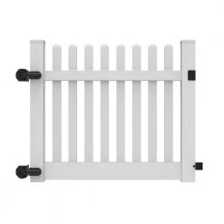 Brand new 🌟 Kettle Straight 5 ft. W x 4 ft. H White Vinyl Un-Assembled Fence Gate by Barrette Outdoor Living ✨