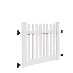 Brand new 🌟 Kettle Straight 5 ft. W x 4 ft. H White Vinyl Un-Assembled Fence Gate by Barrette Outdoor Living ✨ -Cheap Fence Gates Plus Store white barrette outdoor living vinyl fence gates 73014756 77 1000