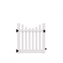 Hot Sale ✔️ Kettle Scallop 4 ft. W x 4 ft. H White Vinyl Un-Assembled Fence Gate by Barrette Outdoor Living ⌛ -Cheap Fence Gates Plus Store white barrette outdoor living vinyl fence gates 73014759 77 1000