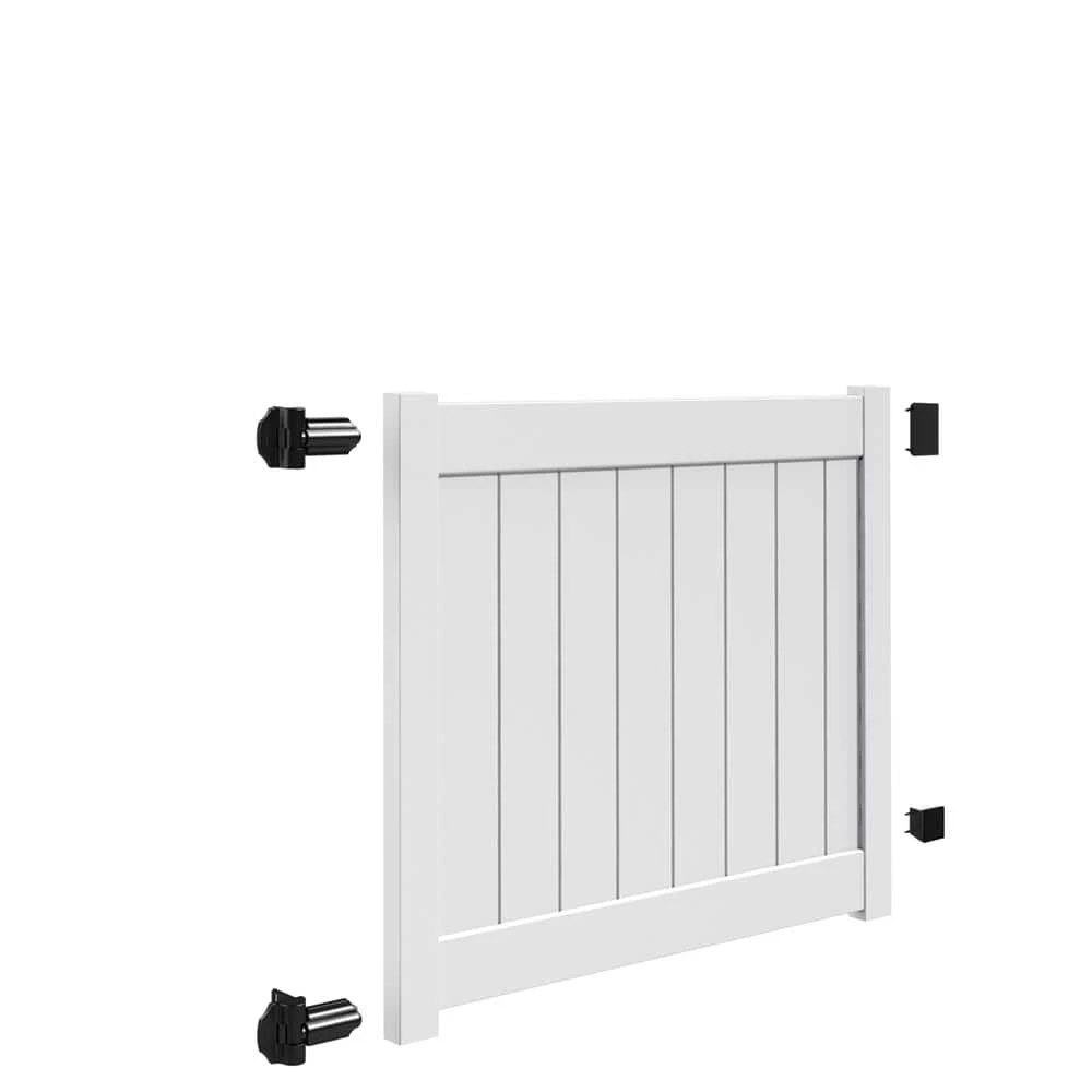 Hot Sale ❤️ Bryce and Washington Series 5 ft. W x 4 ft. H White Vinyl Drive Fence Gate Kit by Barrette Outdoor Living ⌛ 4 Hot Sale ❤️ Bryce and Washington Series 5 ft. W x 4 ft. H White Vinyl Drive Fence Gate Kit by Barrette Outdoor Living ⌛ - Image 2