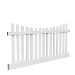 New 🧨 Kettle Scallop 4 ft. H x 8 ft. W White Vinyl Un-Assembled Fence Panel by Barrette Outdoor Living 😍 -Cheap Fence Gates Plus Store white barrette outdoor living vinyl fence panels 73011945 c3 1000