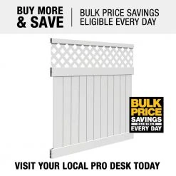 Best Sale 🧨 6 ft. H x 6 ft. W Valley White Vinyl Fence Panel Kit by Barrette Outdoor Living ⌛ -Cheap Fence Gates Plus Store white barrette outdoor living vinyl fence panels 73014375 40 1000