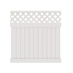 Best Sale 🧨 6 ft. H x 6 ft. W Valley White Vinyl Fence Panel Kit by Barrette Outdoor Living ⌛
