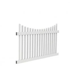 Promo 🌟 Ottawa Scallop 4 ft. H x 6 ft. W White Vinyl Fence Panel Kit by Barrette Outdoor Living ✨