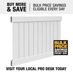 Outlet 🥰 Washington 4 ft. H x 6 ft. W White Vinyl Un-Assembled Fence Panel by Barrette Outdoor Living ⌛ -Cheap Fence Gates Plus Store white barrette outdoor living vinyl fence panels 73014715 40 1000