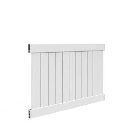 Outlet 🥰 Washington 4 ft. H x 6 ft. W White Vinyl Un-Assembled Fence Panel by Barrette Outdoor Living ⌛
