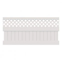 Promo ✨ 4 ft. H x 8 ft. W White Vinyl Anderson Privacy Fence Panel Kit by Barrette Outdoor Living ✨