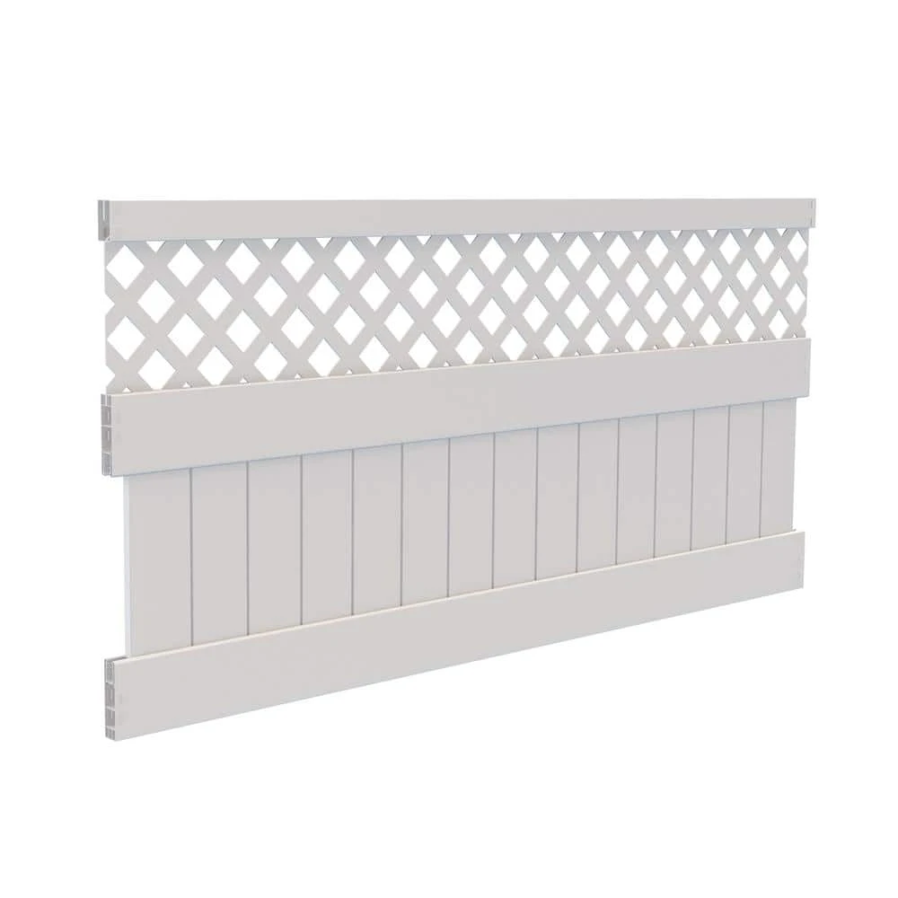 Promo ✨ 4 ft. H x 8 ft. W White Vinyl Anderson Privacy Fence Panel Kit by Barrette Outdoor Living ✨ 6 Promo ✨ 4 ft. H x 8 ft. W White Vinyl Anderson Privacy Fence Panel Kit by Barrette Outdoor Living ✨ - Image 4