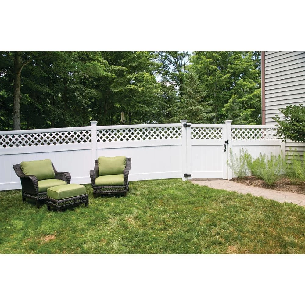 Promo ✨ 4 ft. H x 8 ft. W White Vinyl Anderson Privacy Fence Panel Kit by Barrette Outdoor Living ✨ 4 Promo ✨ 4 ft. H x 8 ft. W White Vinyl Anderson Privacy Fence Panel Kit by Barrette Outdoor Living ✨ - Image 2