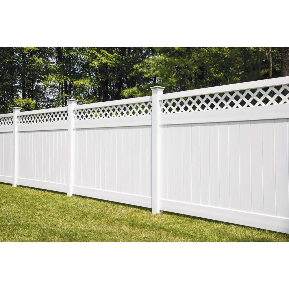 Best Pirce 🤩 Anderson 6 ft. x 8 ft. White Vinyl Lattice Top Fence Panel by Barrette Outdoor Living ✨ 8 Best Pirce 🤩 Anderson 6 ft. x 8 ft. White Vinyl Lattice Top Fence Panel by Barrette Outdoor Living ✨ - Image 6