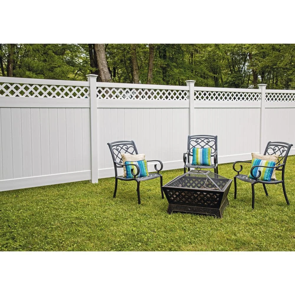 Best Pirce 🤩 Anderson 6 ft. x 8 ft. White Vinyl Lattice Top Fence Panel by Barrette Outdoor Living ✨ 7 Best Pirce 🤩 Anderson 6 ft. x 8 ft. White Vinyl Lattice Top Fence Panel by Barrette Outdoor Living ✨ - Image 5