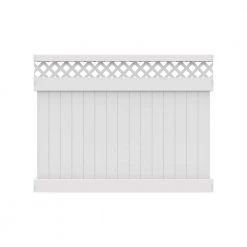 Best Pirce 🤩 Anderson 6 ft. x 8 ft. White Vinyl Lattice Top Fence Panel by Barrette Outdoor Living ✨