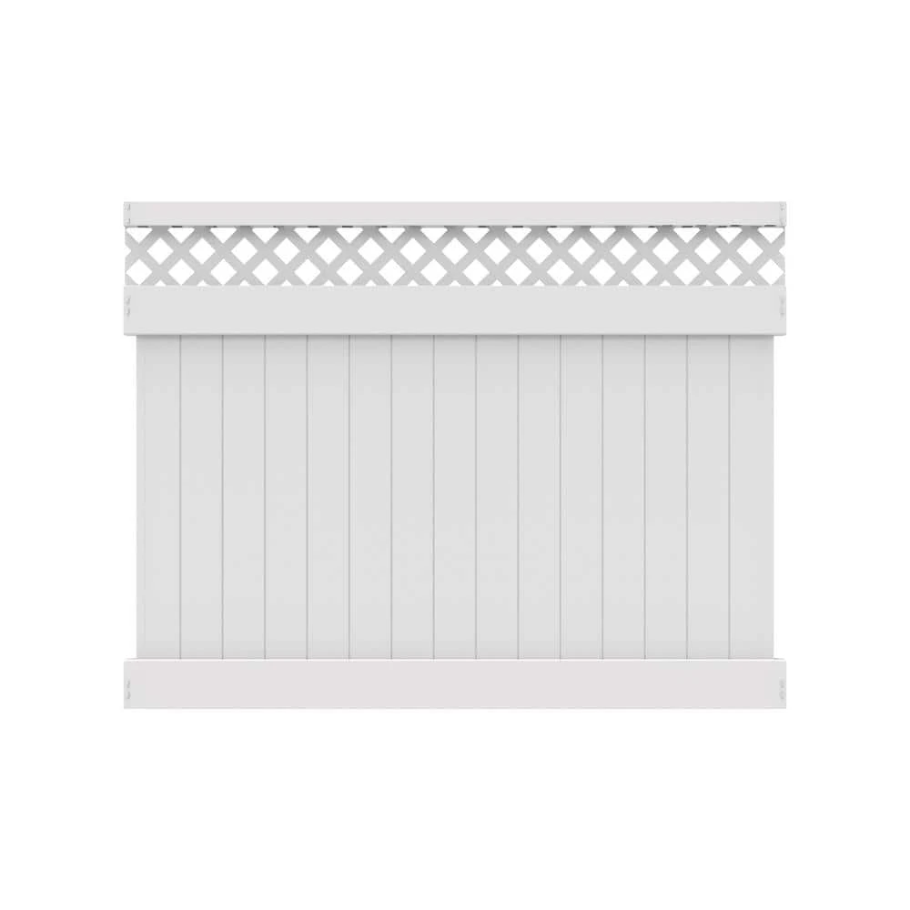 Best Pirce 🤩 Anderson 6 ft. x 8 ft. White Vinyl Lattice Top Fence Panel by Barrette Outdoor Living ✨ 3 Best Pirce 🤩 Anderson 6 ft. x 8 ft. White Vinyl Lattice Top Fence Panel by Barrette Outdoor Living ✨