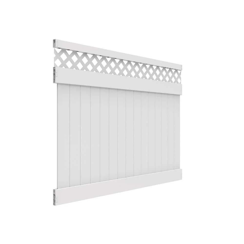 Best Pirce 🤩 Anderson 6 ft. x 8 ft. White Vinyl Lattice Top Fence Panel by Barrette Outdoor Living ✨ 6 Best Pirce 🤩 Anderson 6 ft. x 8 ft. White Vinyl Lattice Top Fence Panel by Barrette Outdoor Living ✨ - Image 4