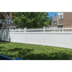 Coupon ✔️ Carson 6 ft. x 8 ft. White Vinyl Open Picket Top Fence Panel by Barrette Outdoor Living ✨ -Cheap Fence Gates Plus Store white barrette outdoor living vinyl fence panels 73040126 4f 1000