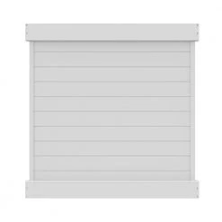 Budget 😀 Horizontal Fence 6 ft. x 6 ft. Vinyl Privacy Panel Kit White by Barrette Outdoor Living 🛒