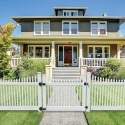 Outlet ⌛ 5 in. x 5 in. x 7 ft. White Vinyl Fence End/Gate Post (B) by Barrette Outdoor Living ❤️ -Cheap Fence Gates Plus Store white barrette outdoor living vinyl fence posts 73011756 31 1000