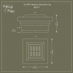 Deals โ Majestic 5 in. x 5 in. Outdoor White Vinyl LED Solar Post Cap (2-Pack) by Classy Caps ๐ 13 Deals โ Majestic 5 in. x 5 in. Outdoor White Vinyl LED Solar Post Cap (2-Pack) by Classy Caps ๐ -Cheap Fence Gates Plus Store white classy caps deck post caps slo75w fa 1000