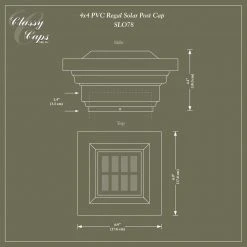Budget 🔔 Regal 4 in. x 4 in. Outdoor White Vinyl LED Solar Post Cap (2-Pack) by Classy Caps ✨ -Cheap Fence Gates Plus Store white classy caps deck post caps slo78w 1d 1000