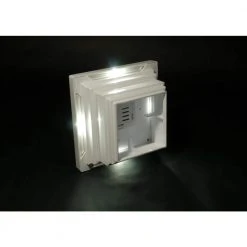 Budget 🔔 Regal 4 in. x 4 in. Outdoor White Vinyl LED Solar Post Cap (2-Pack) by Classy Caps ✨ -Cheap Fence Gates Plus Store white classy caps deck post caps slo78w 44 1000