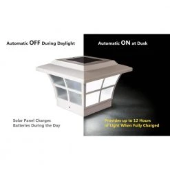 Coupon ⭐ Prestige 4 in. x 4 in. Outdoor White Vinyl LED Solar Post Cap (2-Pack) by Classy Caps ⌛ 17 Coupon ⭐ Prestige 4 in. x 4 in. Outdoor White Vinyl LED Solar Post Cap (2-Pack) by Classy Caps ⌛ -Cheap Fence Gates Plus Store white classy caps deck post caps slo79w 44 1000