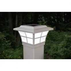Coupon ⭐ Prestige 4 in. x 4 in. Outdoor White Vinyl LED Solar Post Cap (2-Pack) by Classy Caps ⌛ 15 Coupon ⭐ Prestige 4 in. x 4 in. Outdoor White Vinyl LED Solar Post Cap (2-Pack) by Classy Caps ⌛ -Cheap Fence Gates Plus Store white classy caps deck post caps slo79w 4f 1000