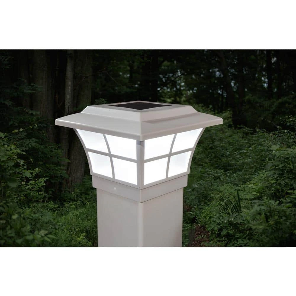 Coupon ⭐ Prestige 4 in. x 4 in. Outdoor White Vinyl LED Solar Post Cap (2-Pack) by Classy Caps ⌛ 7 Coupon ⭐ Prestige 4 in. x 4 in. Outdoor White Vinyl LED Solar Post Cap (2-Pack) by Classy Caps ⌛ - Image 5