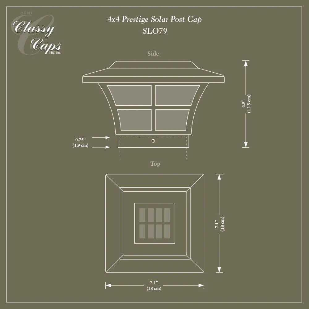 Coupon ⭐ Prestige 4 in. x 4 in. Outdoor White Vinyl LED Solar Post Cap (2-Pack) by Classy Caps ⌛ 5 Coupon ⭐ Prestige 4 in. x 4 in. Outdoor White Vinyl LED Solar Post Cap (2-Pack) by Classy Caps ⌛ - Image 3