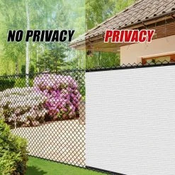 Brand new 🔥 4 ft. x 50 ft. White Privacy Fence Screen HDPE Mesh Windscreen with Reinforced Grommets for Garden Fence (Custom Size) by COLOURTREE 👍 -Cheap Fence Gates Plus Store white colourtree outdoor privacy screens 4x50fs 15 1f 1000