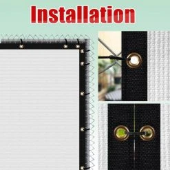 Brand new 🔥 4 ft. x 50 ft. White Privacy Fence Screen HDPE Mesh Windscreen with Reinforced Grommets for Garden Fence (Custom Size) by COLOURTREE 👍 -Cheap Fence Gates Plus Store white colourtree outdoor privacy screens 4x50fs 15 4f 1000