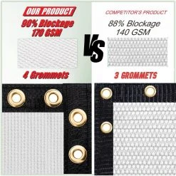 Brand new 🔥 4 ft. x 50 ft. White Privacy Fence Screen HDPE Mesh Windscreen with Reinforced Grommets for Garden Fence (Custom Size) by COLOURTREE 👍 -Cheap Fence Gates Plus Store white colourtree outdoor privacy screens 4x50fs 15 66 1000