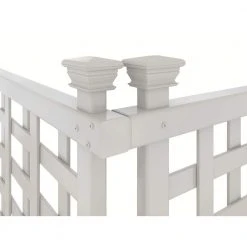 Best deal 🤩 Liberty Lattice 3.5 ft. H x 3 ft. W White Vinyl AC Screen Fence Panel by Enclo Privacy Screens ✔️ -Cheap Fence Gates Plus Store white enclo privacy screens vinyl fence panels zp19052 4f 1000