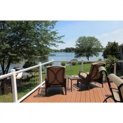 Flash Sale ❤️ Glass Railing Top and Bottom White Post Mounts by EZ Handrail ✨ -Cheap Fence Gates Plus Store white ez handrail deck post caps ezg105 31 1000