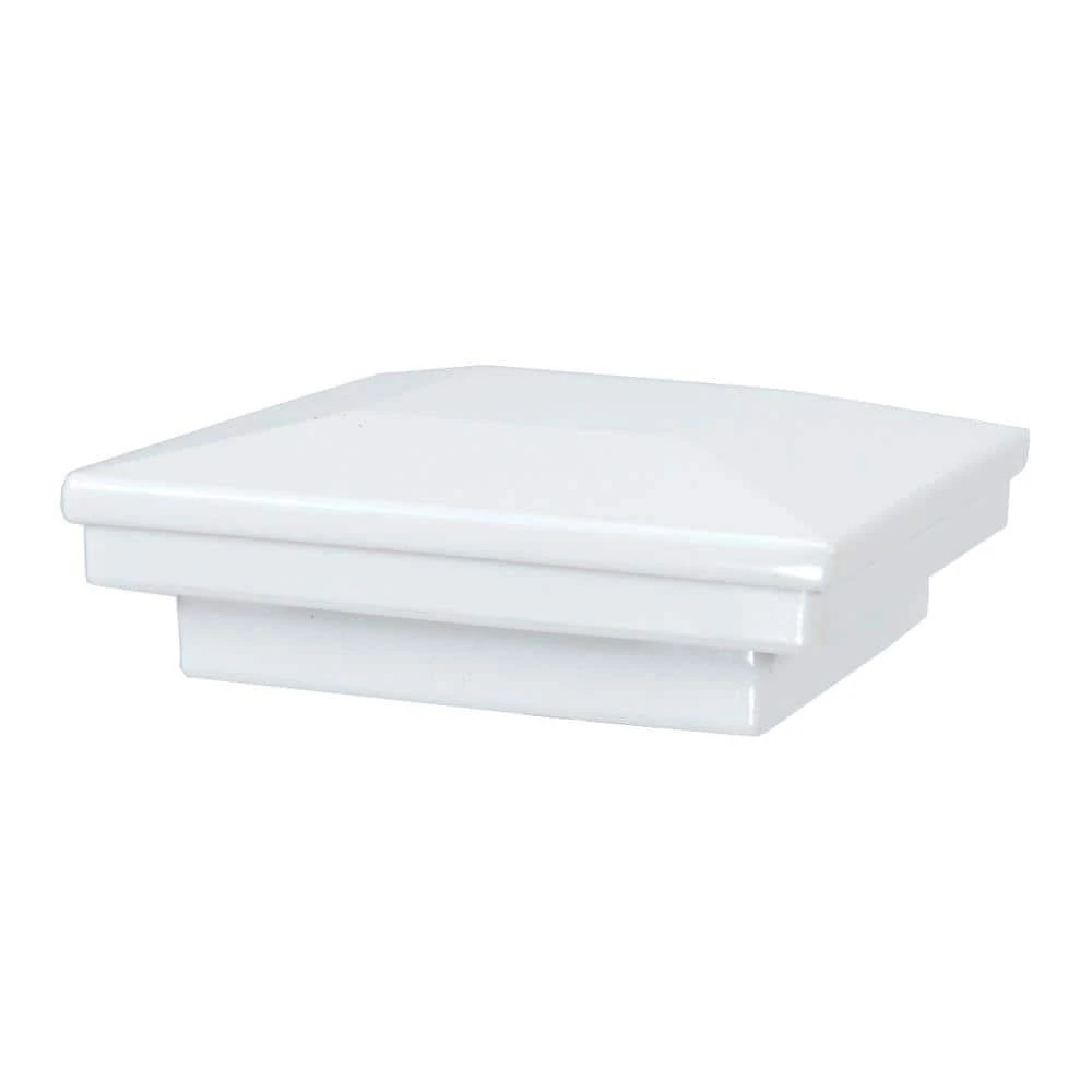 Discount 👏 3 in. x 3 in. White Aluminum Flat Pyramid Post Cap by Fortress Accents ⭐ 3 Discount 👏 3 in. x 3 in. White Aluminum Flat Pyramid Post Cap by Fortress Accents ⭐