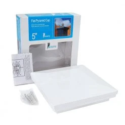 Best Sale 😀 5 in. x 5 in. White Aluminum Flat Pyramid Post Cap by Fortress Accents 🔔 -Cheap Fence Gates Plus Store white fortress accents deck post caps 52500051 c3 1000