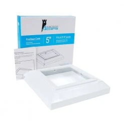 Promo 🤩 5 in. x 5 in. White Aluminum Deck Post Base Cover by Fortress Accents 🌟 -Cheap Fence Gates Plus Store white fortress accents deck post caps 52505011 c3 1000