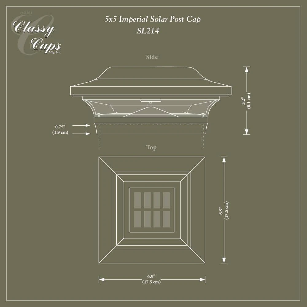 Wholesale ๐ Imperial 5 in. x 5 in. Outdoor White Cast Aluminum LED Solar Post Cap (2-Pack) by Classy Caps ๐คฉ 9 Wholesale ๐ Imperial 5 in. x 5 in. Outdoor White Cast Aluminum LED Solar Post Cap (2-Pack) by Classy Caps ๐คฉ - Image 7