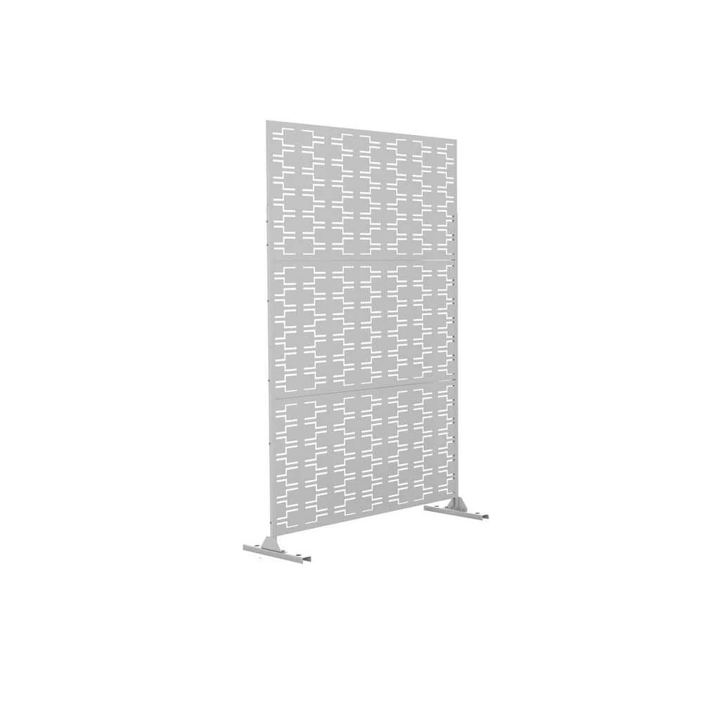 Cheapest ⌛ 76in. x 47.2in. Patio Laser Cut Metal Privacy Screen in White, 3 panels by Unbranded ✔️ 3 Cheapest ⌛ 76in. x 47.2in. Patio Laser Cut Metal Privacy Screen in White, 3 panels by Unbranded ✔️