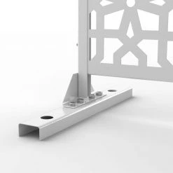 Deals 🥰 6.5 ft. H x 4 ft. W Laser Cut Metal Privacy Screen in White, 3 panels by Unbranded ✔️ -Cheap Fence Gates Plus Store white outdoor privacy screens byy527 15 44 1000