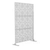 Deals 🥰 6.5 ft. H x 4 ft. W Laser Cut Metal Privacy Screen in White, 3 panels by Unbranded ✔️ 2 Deals 🥰 6.5 ft. H x 4 ft. W Laser Cut Metal Privacy Screen in White, 3 panels by Unbranded ✔️ -Cheap Fence Gates Plus Store white outdoor privacy screens byy527 15 64 1000