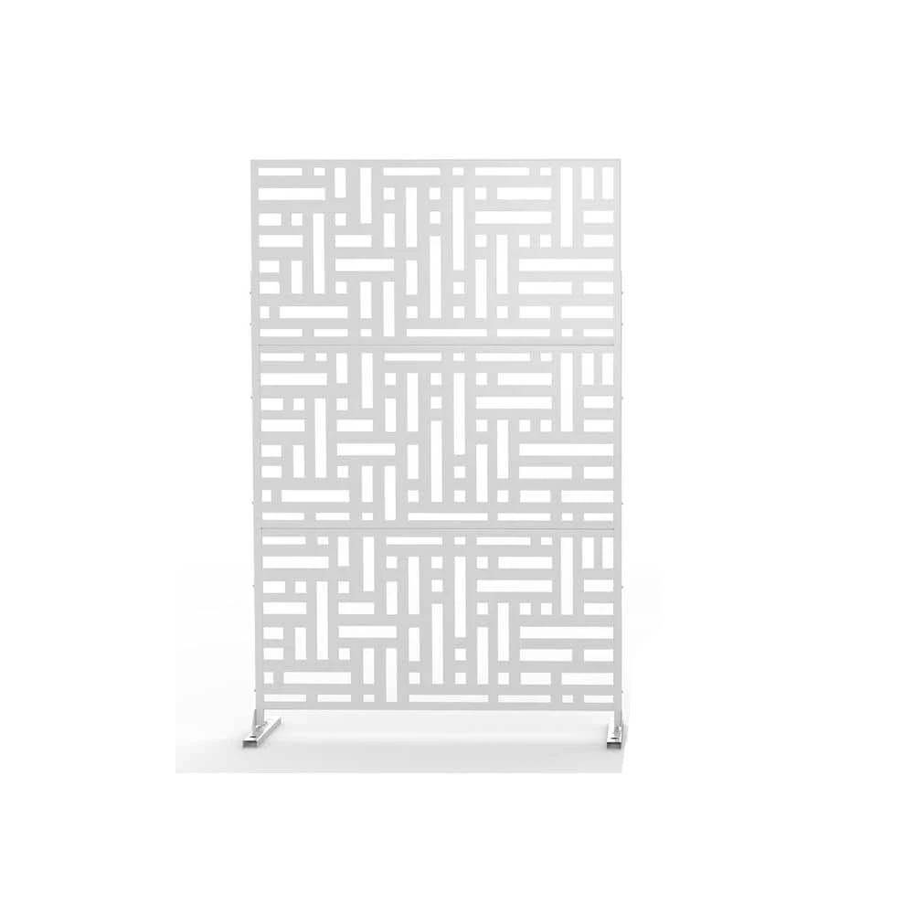 Flash Sale โ๏ธ 6.33 ft. H x 3.93 ft. W Laser Cut Metal Privacy Screen in White, 3 panels by Unbranded ๐ฏ 3 Flash Sale โ๏ธ 6.33 ft. H x 3.93 ft. W Laser Cut Metal Privacy Screen in White, 3 panels by Unbranded ๐ฏ