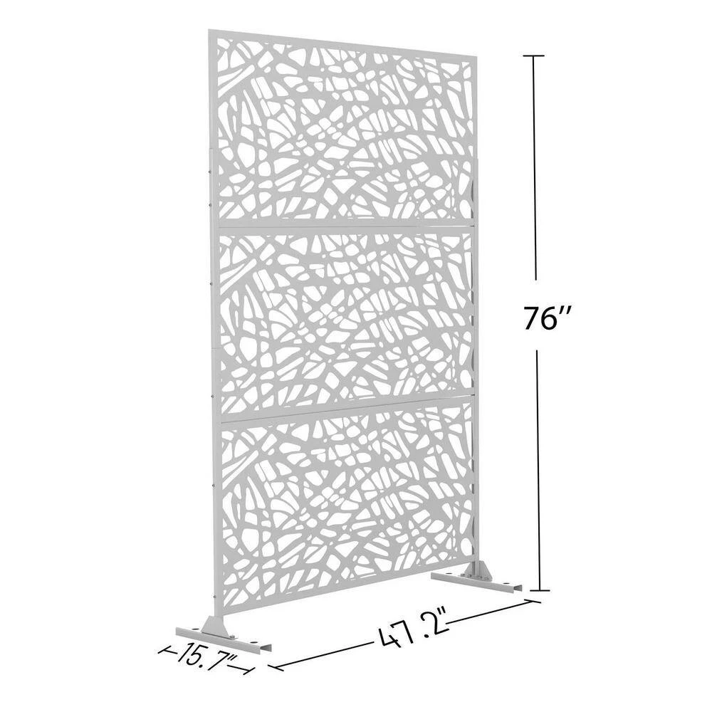 Deals ⌛ 76 in. H Steel Privacy Screen Garden Fence in White by Unbranded ✨ 5 Deals ⌛ 76 in. H Steel Privacy Screen Garden Fence in White by Unbranded ✨ - Image 3