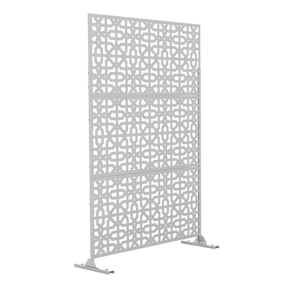 Deals ๐ฏ 6.5 ft. H x 4 ft. L Laser Cut Metal Privacy Screen in White 3 Screen Panels by Unbranded โ๏ธ 3 Deals ๐ฏ 6.5 ft. H x 4 ft. L Laser Cut Metal Privacy Screen in White 3 Screen Panels by Unbranded โ๏ธ