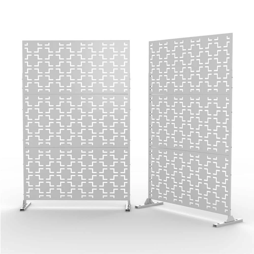 Hot Sale ๐ 6.33 ft. H x 3.93 ft. W Laser Cut Metal Privacy Screen, 3 panels by Unbranded โจ 3 Hot Sale ๐ 6.33 ft. H x 3.93 ft. W Laser Cut Metal Privacy Screen, 3 panels by Unbranded โจ