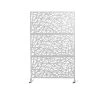 Cheap ✨ 6.5 ft. H x 4 ft. W Laser Cut Metal Privacy Screen 3 Panels by Unbranded 😀 -Cheap Fence Gates Plus Store white outdoor privacy screens gm l 14 64 1000