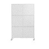 Budget ⌛ 6.33 ft. H x 3.93 ft. W White Laser Cut Metal Privacy Screen 3-Panels by Unbranded 🔥 2 Budget ⌛ 6.33 ft. H x 3.93 ft. W White Laser Cut Metal Privacy Screen 3-Panels by Unbranded 🔥 -Cheap Fence Gates Plus Store white outdoor privacy screens gm l 32 64 1000