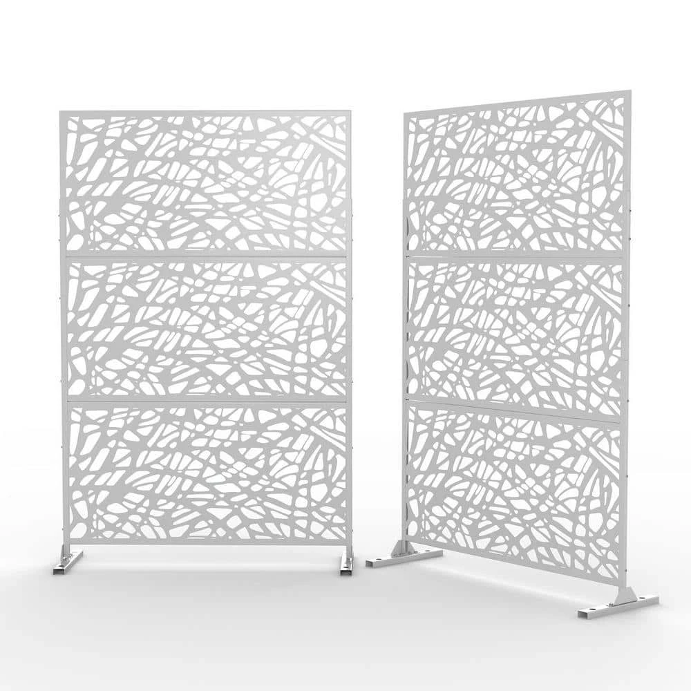 Best reviews of ๐ 6.5 ft. H x 4 ft. W Laser Cut Metal Privacy Screen in White 24 in. x 48 in. x 3 panels by Unbranded ๐ 5 Best reviews of ๐ 6.5 ft. H x 4 ft. W Laser Cut Metal Privacy Screen in White 24 in. x 48 in. x 3 panels by Unbranded ๐ - Image 3